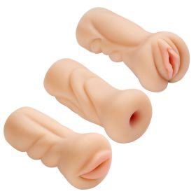 Trio Stroker Pussy Ass Mouth Masturbator Kit