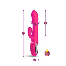Hypnotic   Thrusting Rabbit with Swinging Clitoral Stimulator (Color: hot pink)