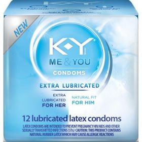 K-Y Me & You Latex Condoms (Option: Extra Lubricated Latex, size: 12 Counts)