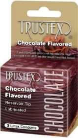 Trustex Flavored Condoms  3 Pack (Color: Chocolate)